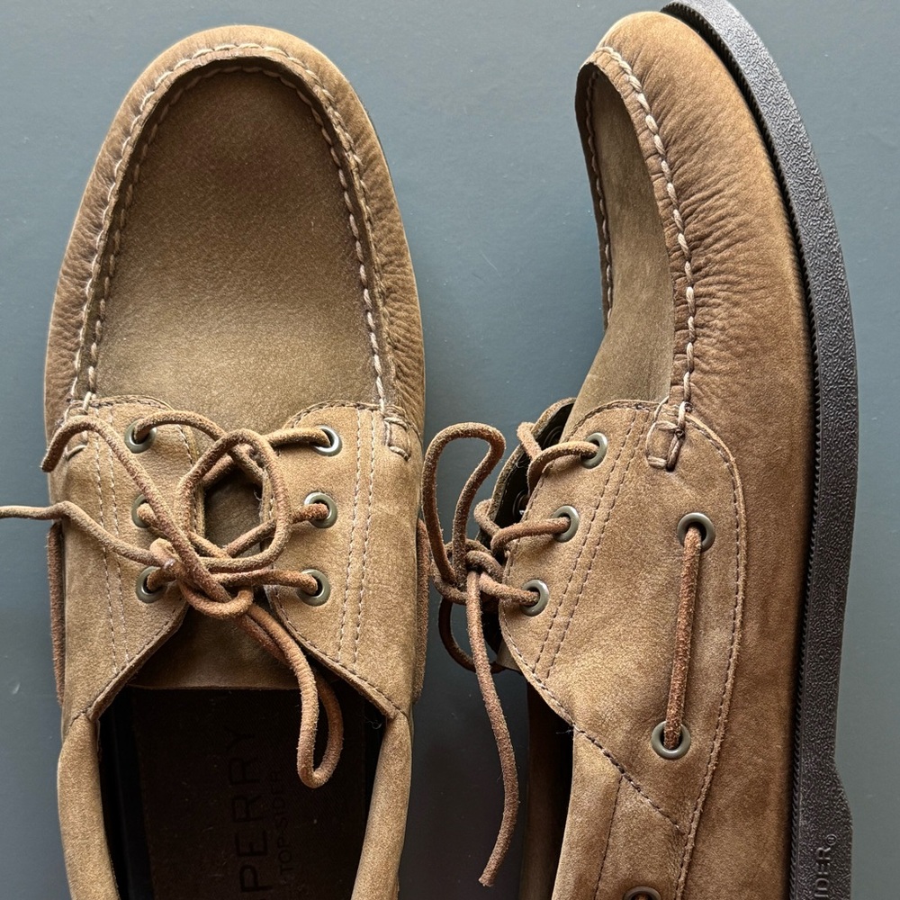 Limited Olive Suede Sperry Top Siders